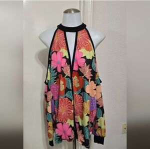 Izuria Floral Halter Neck Top - Multicolor